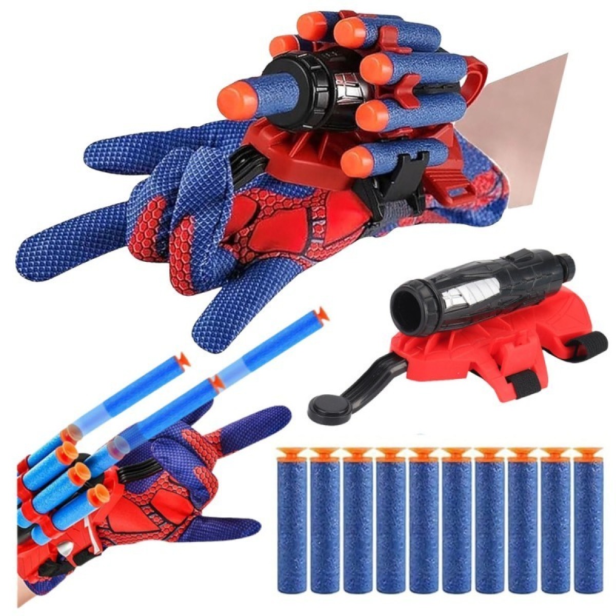 Spider-Man cimds tīmekļa šaušanai ar 10 putu šautriņām