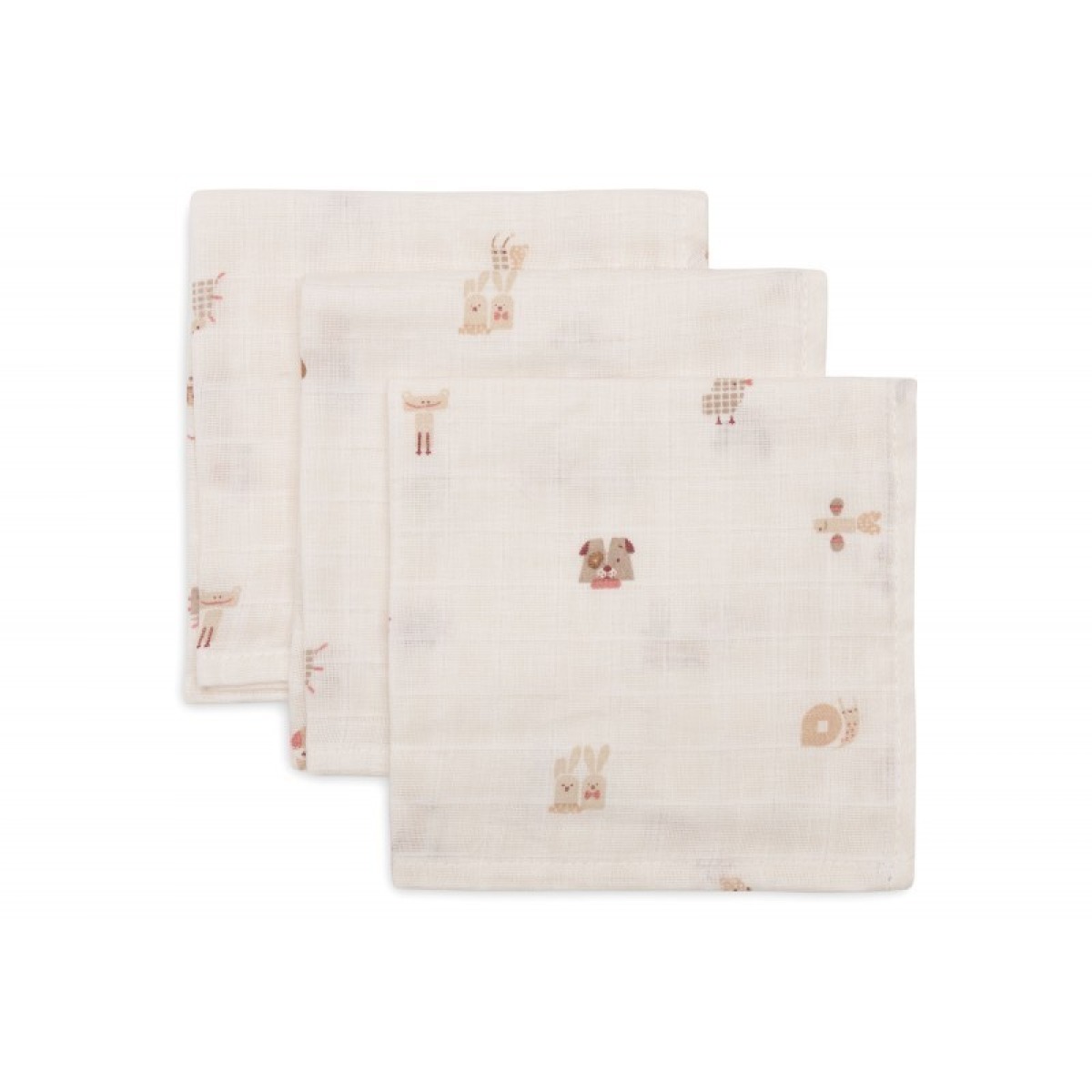 Musliin lapid 3 tk, 31x31 cm, Animal Friends