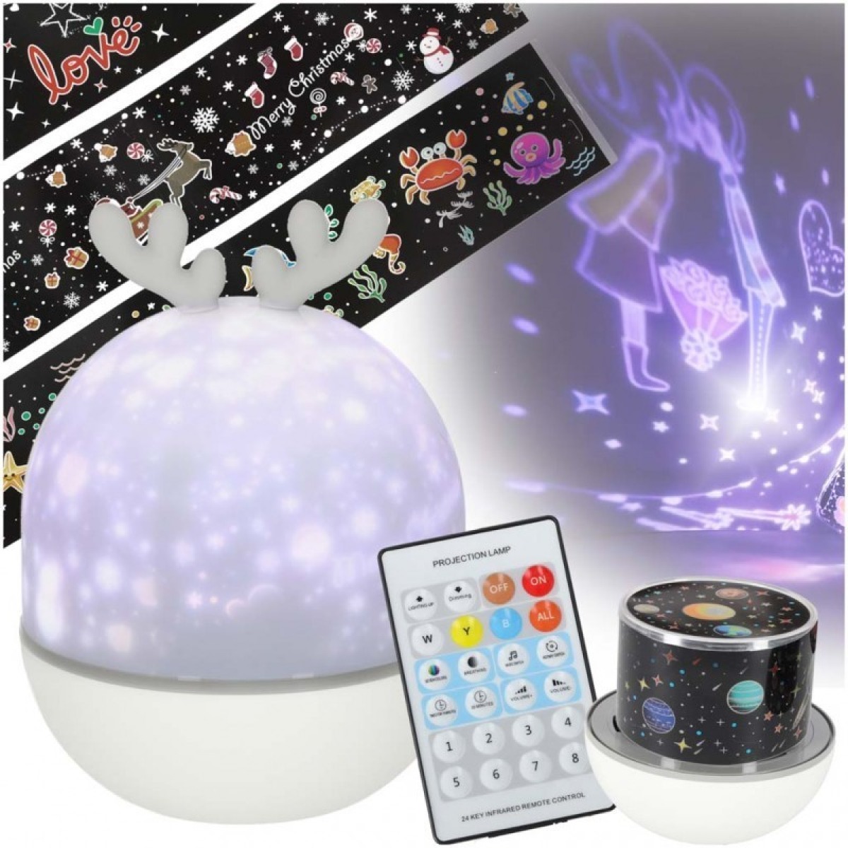 USB LED naktslampiņa-projektors, alnis