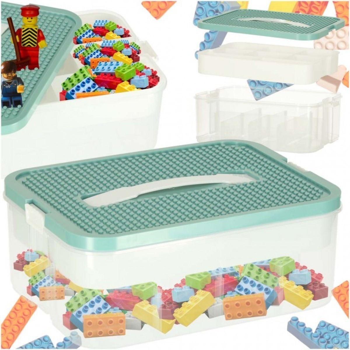 Karp panipaik sektsioonidega lego klotsidele jm