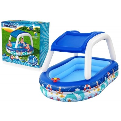 Täispuhutav katusega bassein Bestway, 213 x 155 x 132 cm, sinine