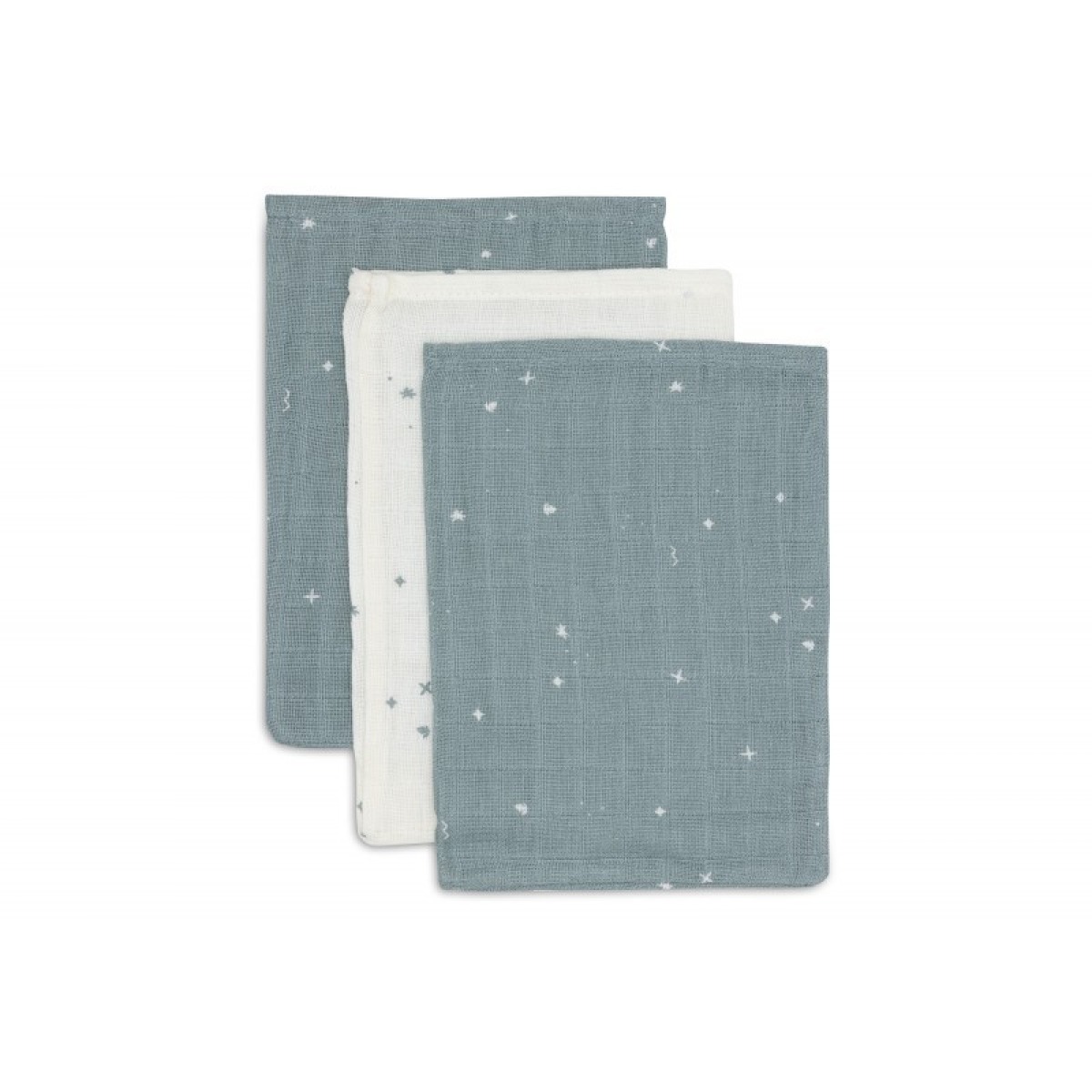Mazulislapid musliin 15x20 cm - 3 tk -Sea green