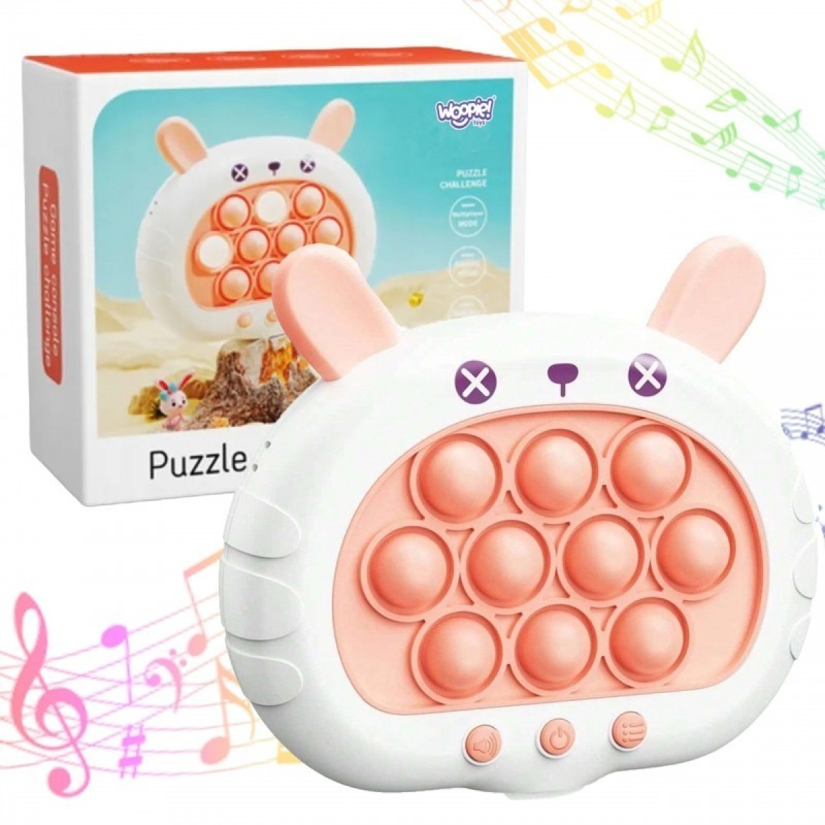POP IT zaķītis — elektroniska spēle 4 vienā