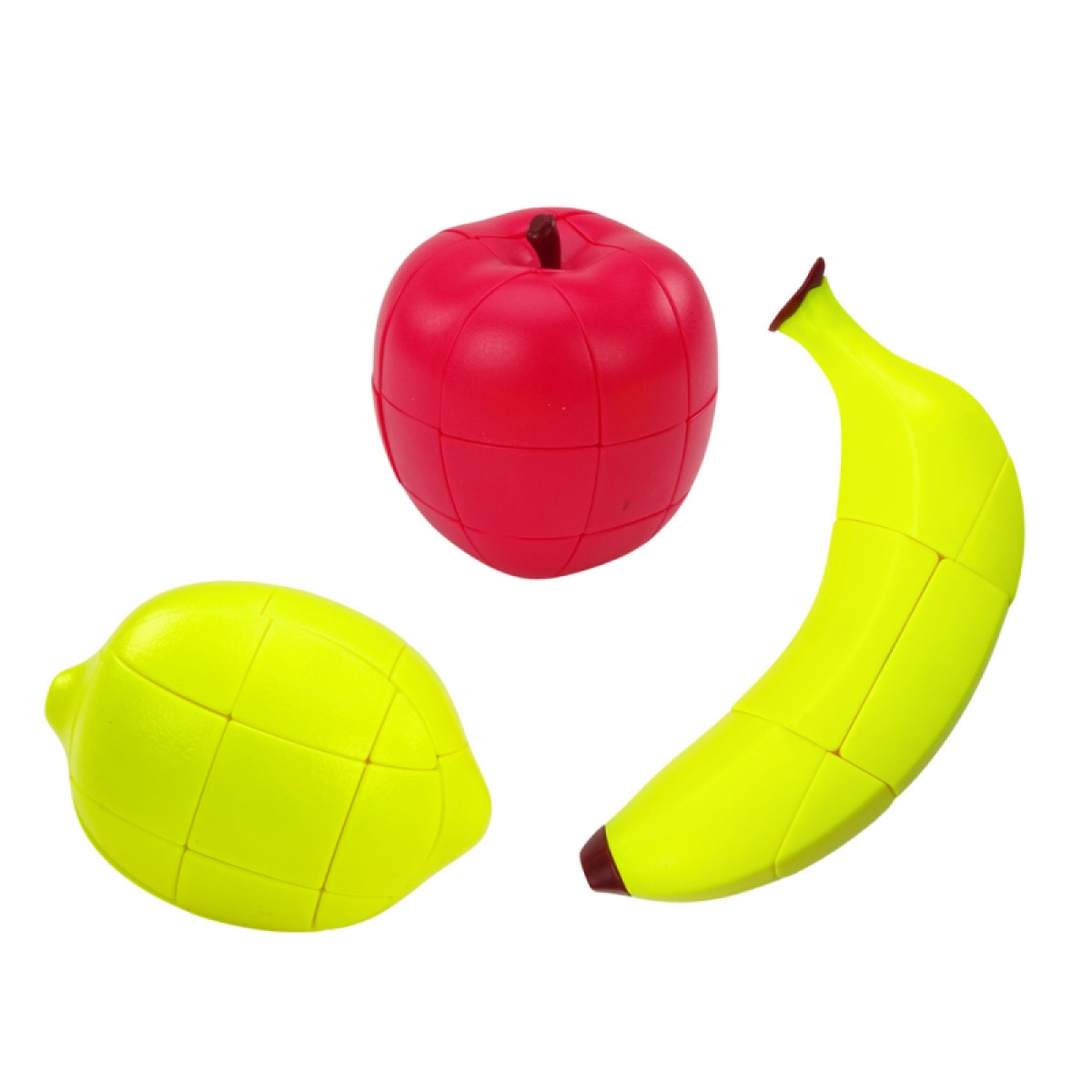 Izglītojošs loģikas puzles kubu komplekts — ābols, banāns un citrons