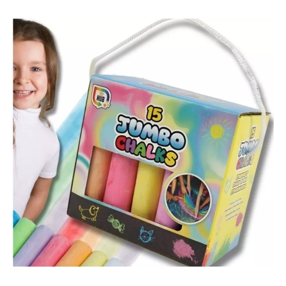 Jumbo suured kriidid, 15 tk