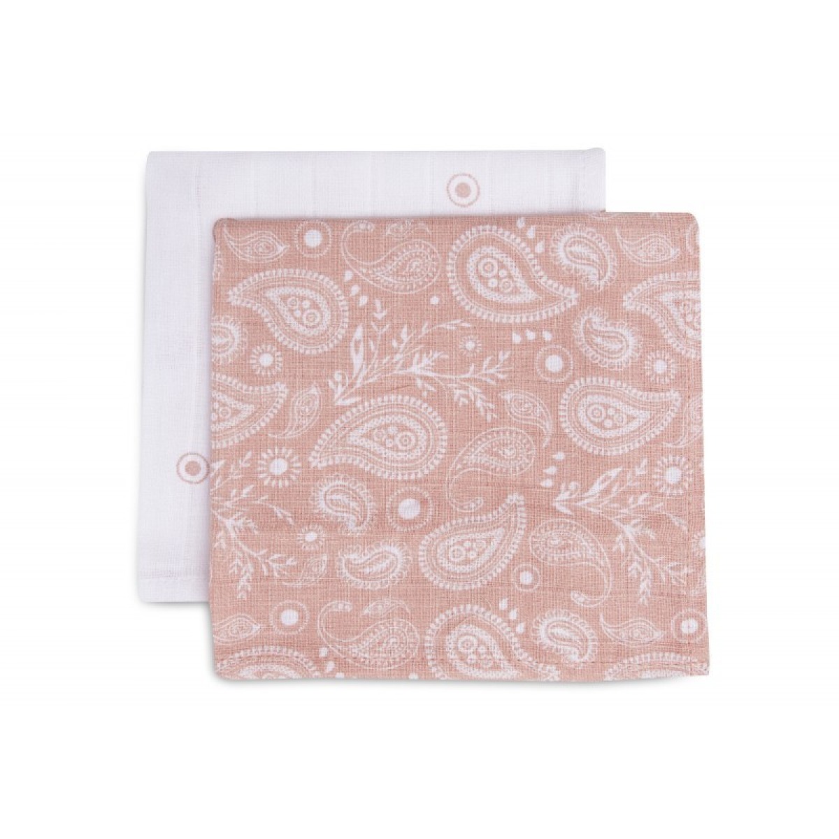 GOTS muslīna lupatiņi 31x31 cm — 2 gab. — Paisley & Halo Rose