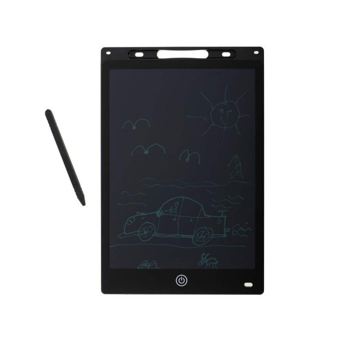 12 collu LCD zīmēšanas planšete ar irbuli, melna