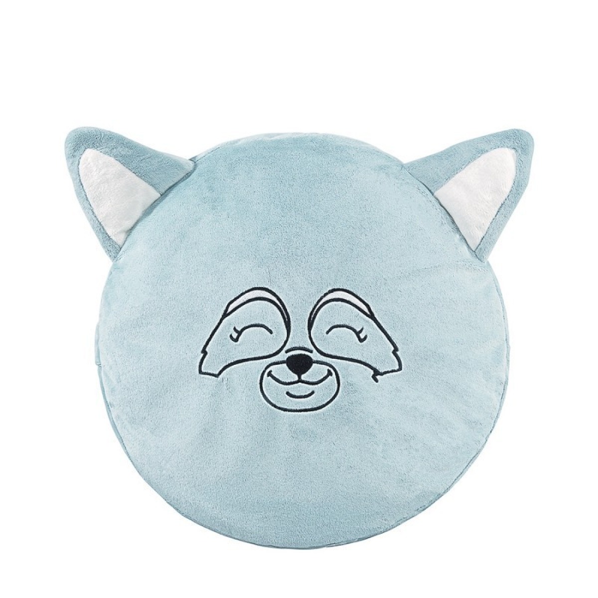 Mini pufs bērniem ar jenotu, minky audums, Ø45 cm