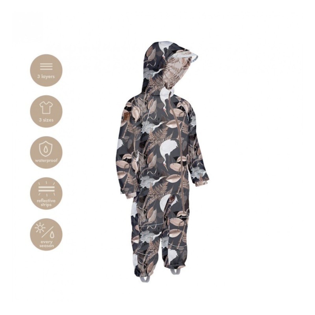 Softshell kombinesoon White crane 86/92/98