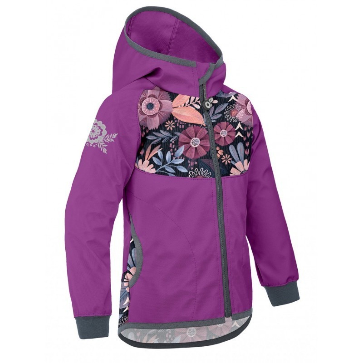 Bērnu softshell jope ilma voodrita Basic, lilla/magic flower