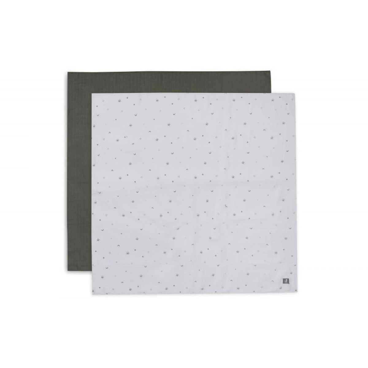 Musliinlapid puuvill 115x115 cm, 2 tk, Stargaze Leaf Green