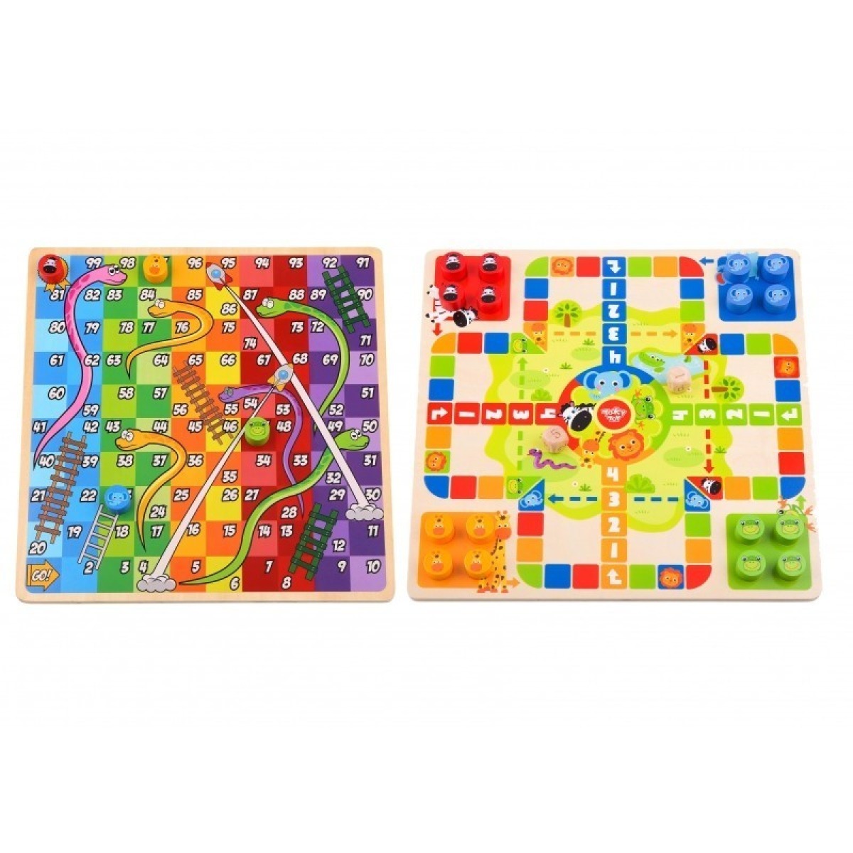 Galda spēles Logic 2in1 Ludo Chinese + Free the Animals