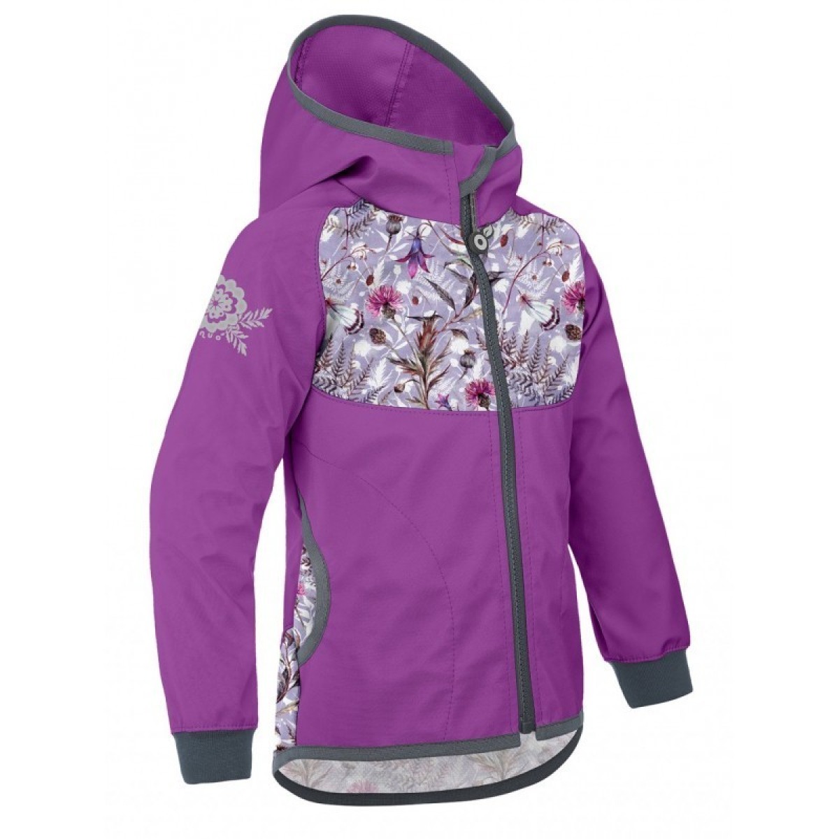 Bērnu softshell jope ilma voodrita 122/128, lilla/meadow