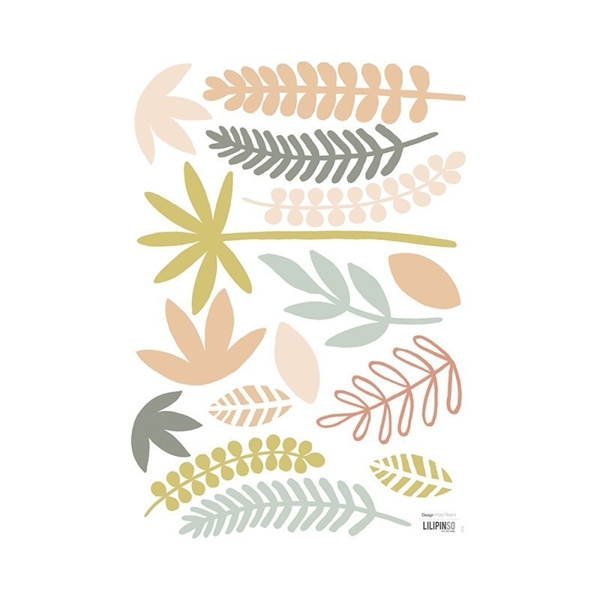 Sienas uzlīme Coral leaves