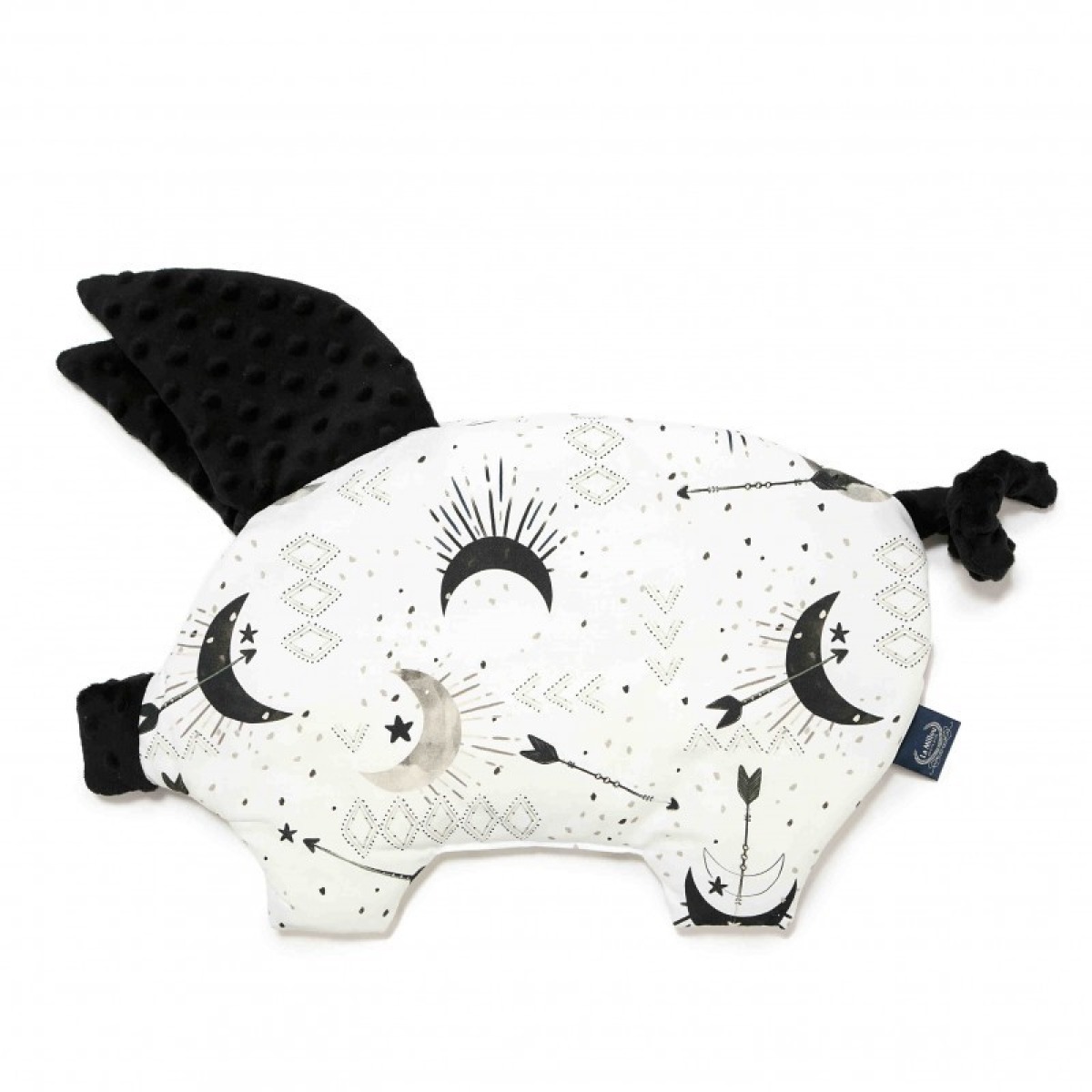 Mazuļa spilvens Sleepy Pig, BRIGHT LUNA – BLACK