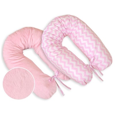 Rasedus tugipadi / imetamispadi kahepoolne, Simple chevron pink