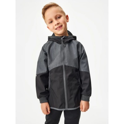 Laste softshell jope fliisvoodriga Street, must/hall