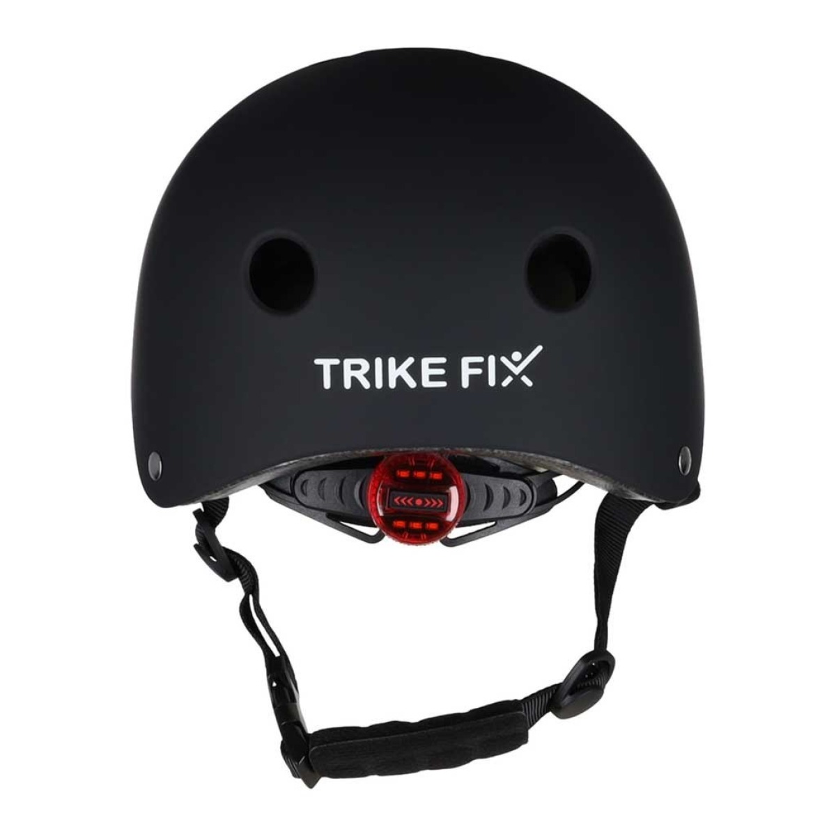 Trike Fix LED bērnu velosipēda ķivere, M 55-58 cm, melna