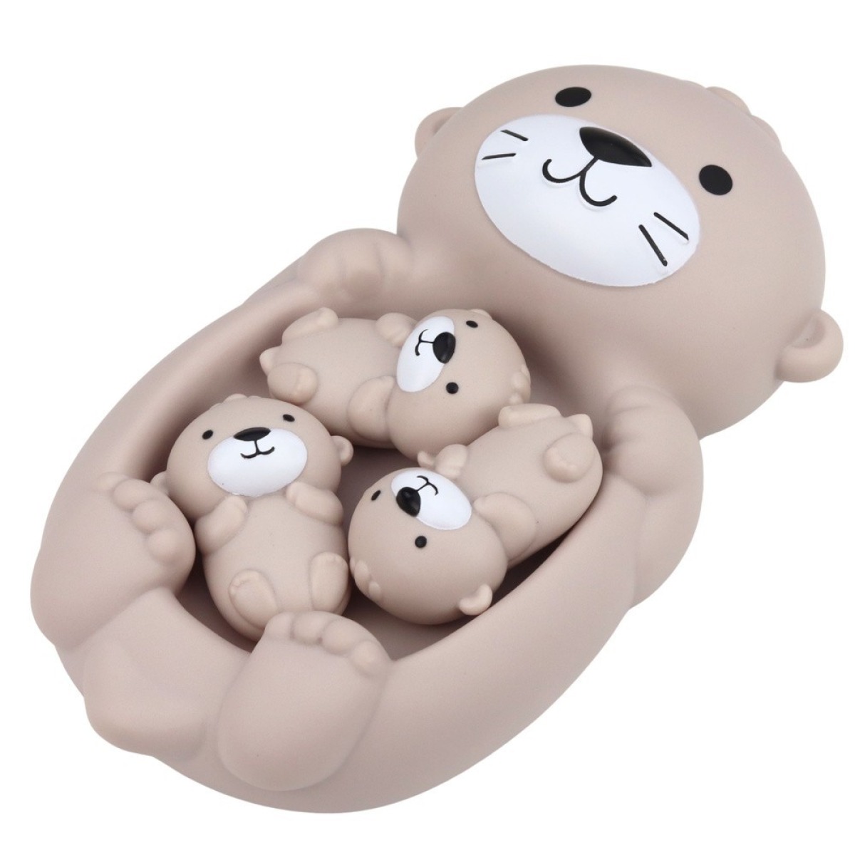 Vannimänguasjade komplekt Otter Family, korv ja pallid, 4 os