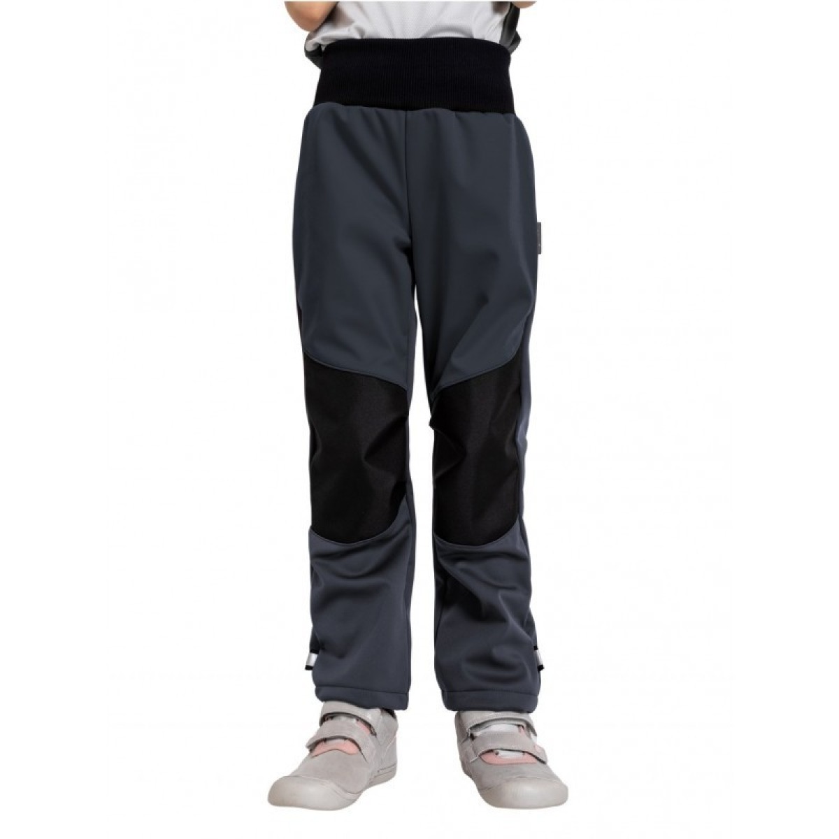 Bērnu softshell bikses Flexi ar flīsa oderi, pelēkas