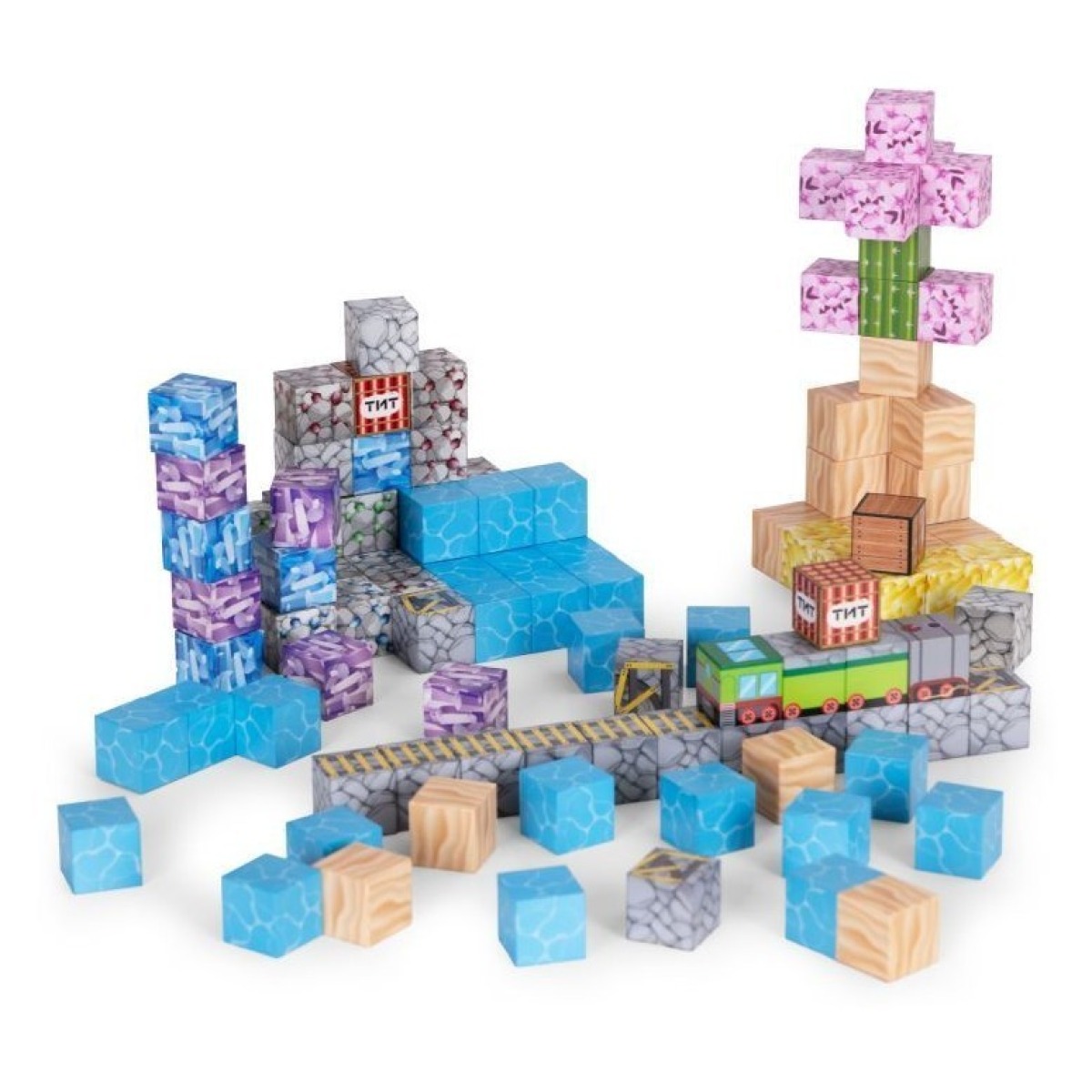 Magnetiliste ehitusklotside (2x2 cm) komplekt bērniem 112 os