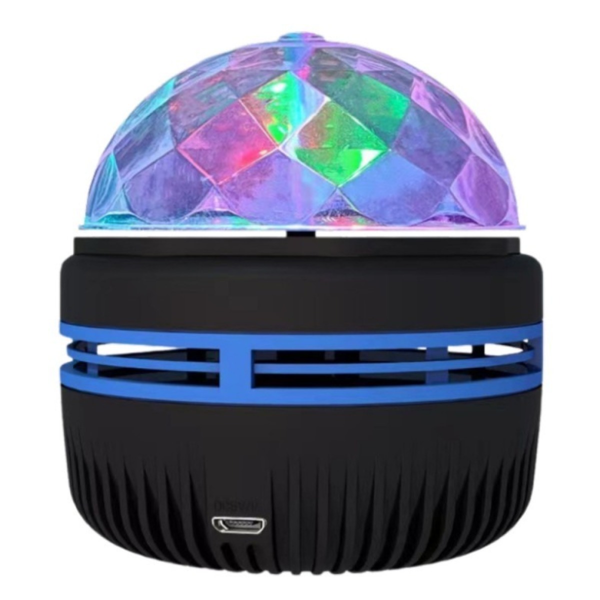 Palliga LED-projektor-öölamp 360° valgusefektiga, kaugjuhtim