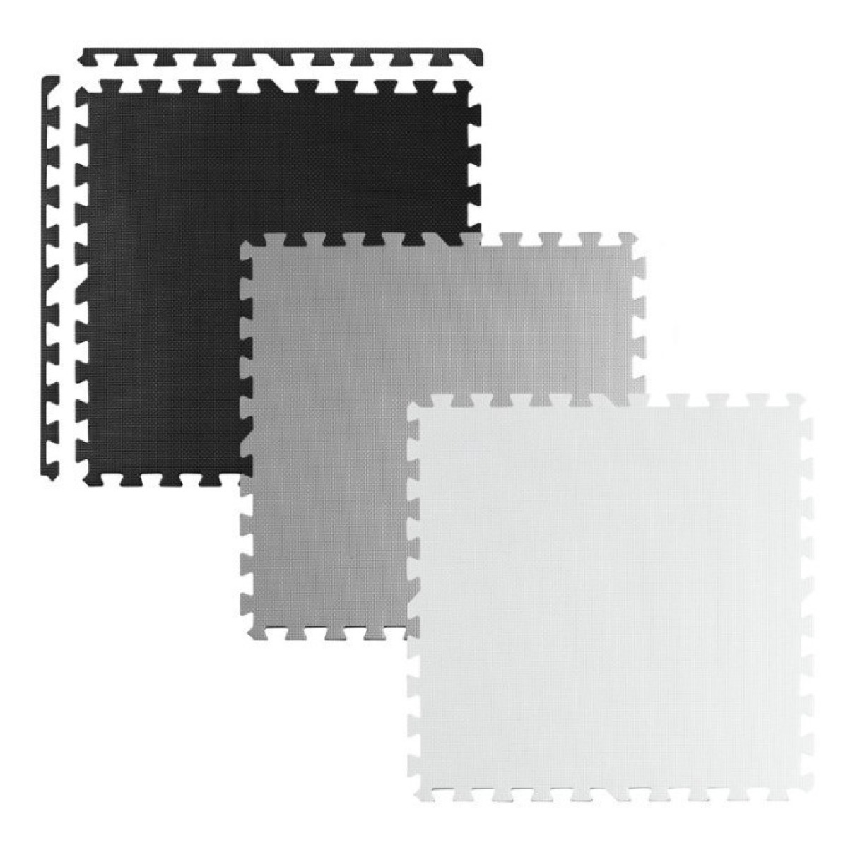 Suur puslematt must/hall/valge 180x180cm 9 osa