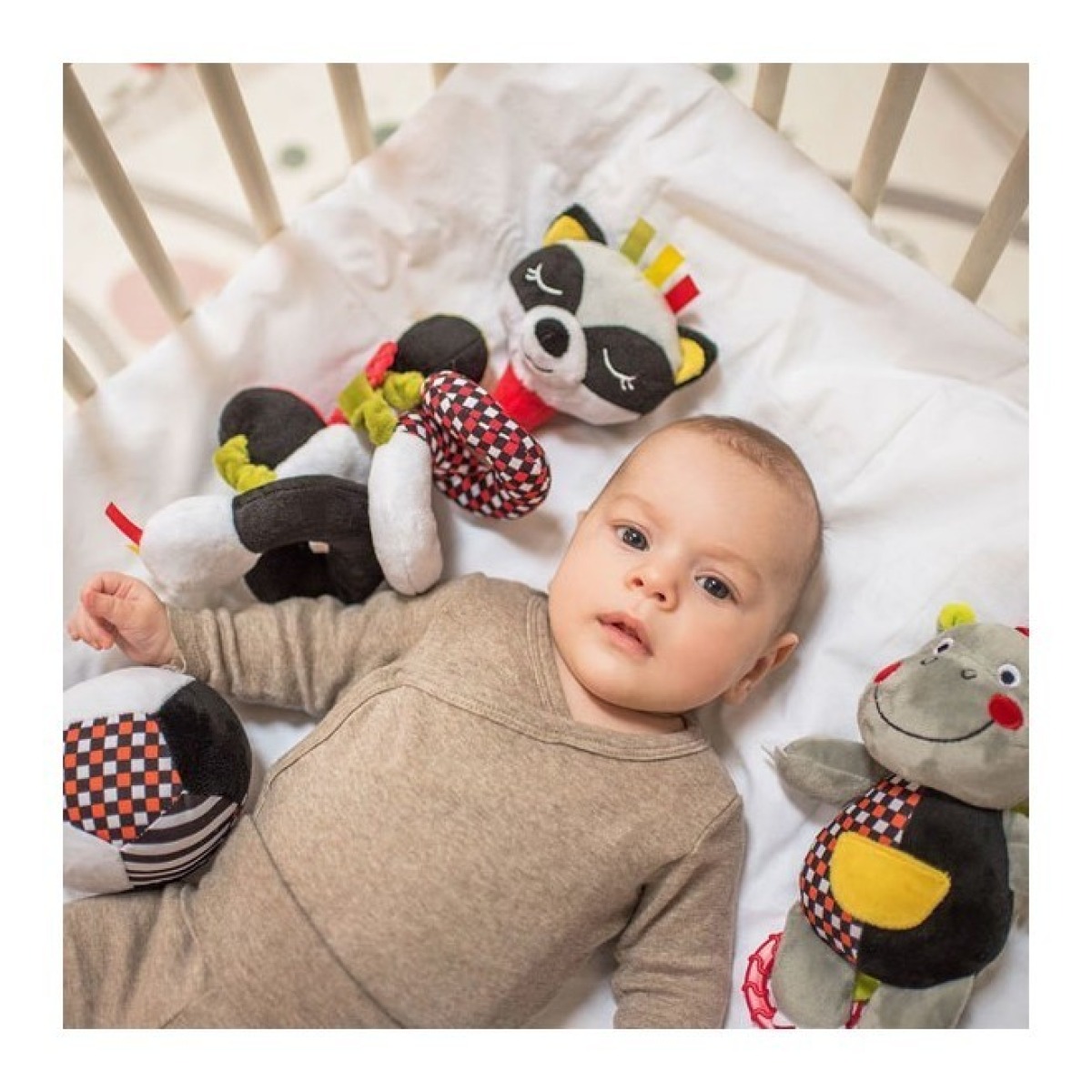 BabyOno CONTRAST mīkstā bumbiņa
