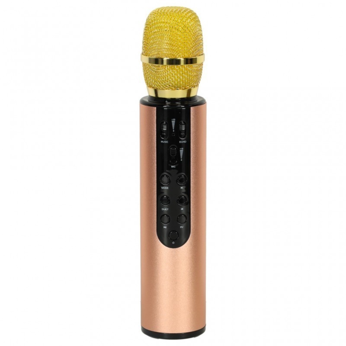 Bluetooth karaoke mikrofon, kuldne