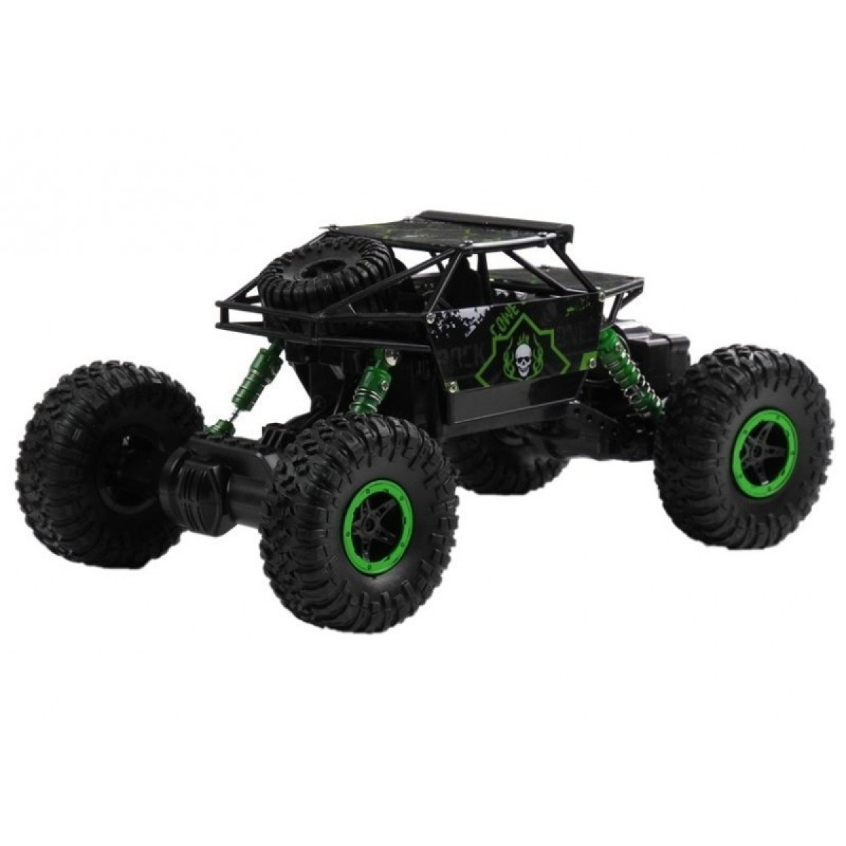 Zaļš radiovadāms monster truck 1:18