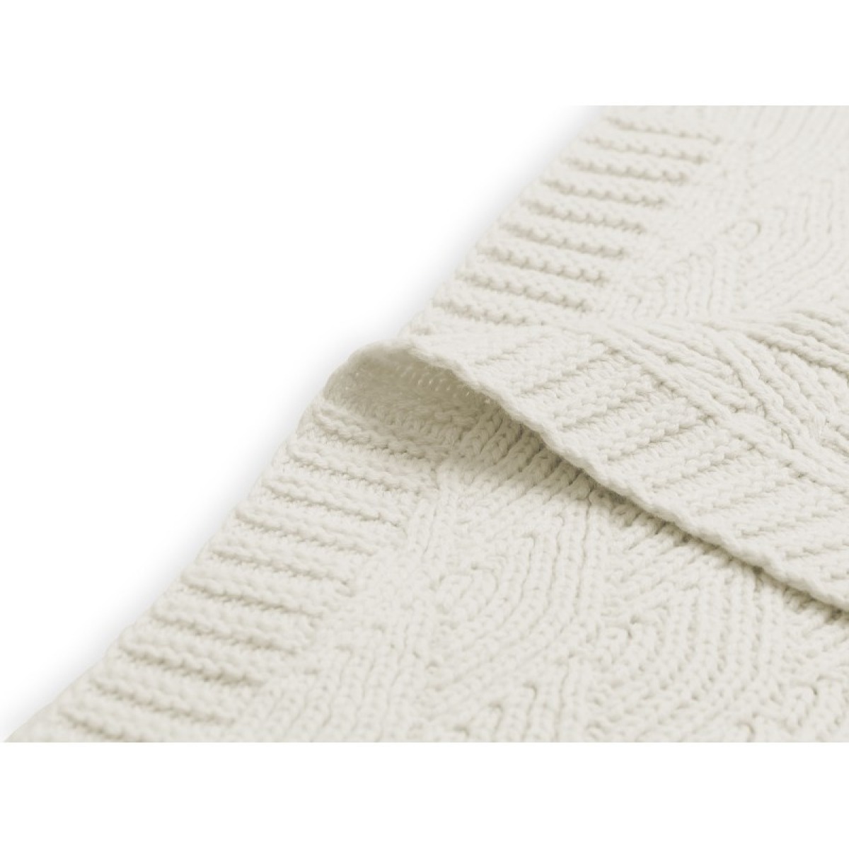 Kootud tekk 100x150 cm River Knit Cream White
