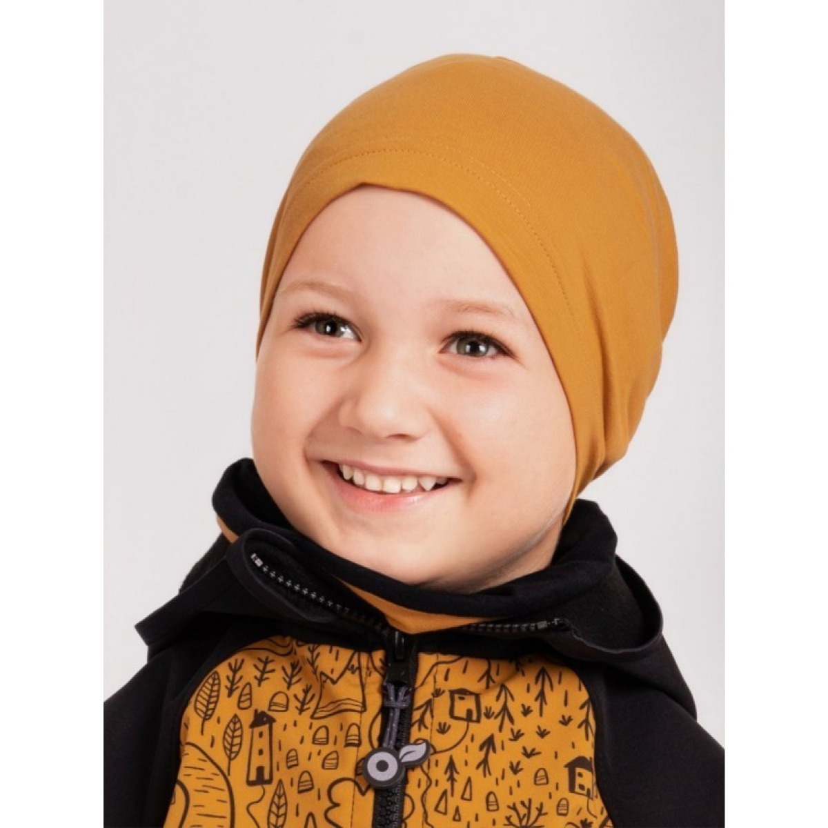 Puuvillane müts beanie, kollane