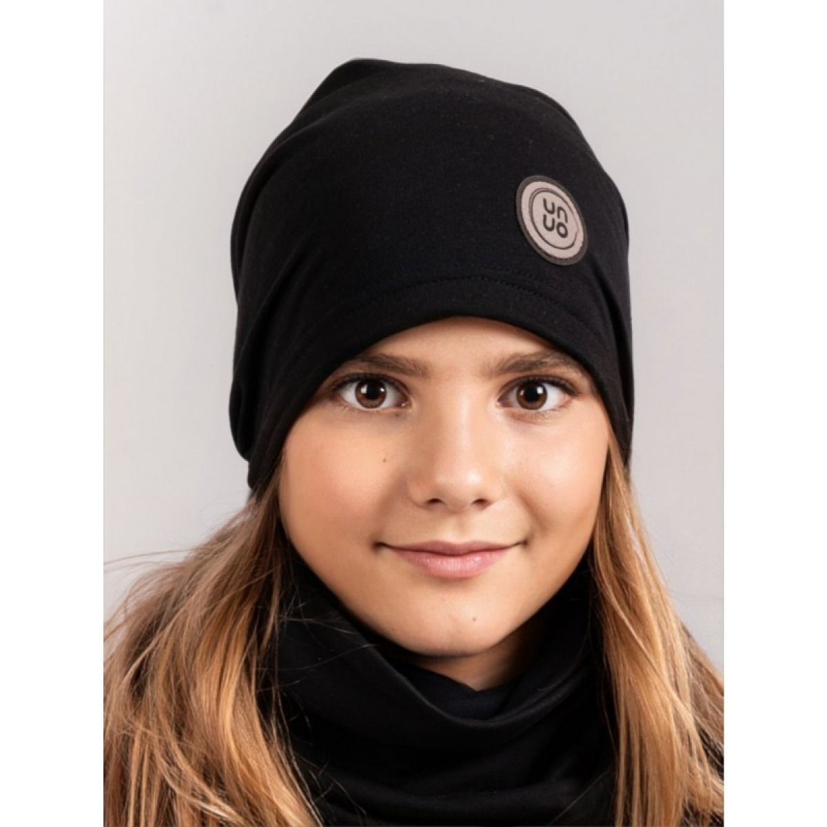 Puuvillane müts beanie, must