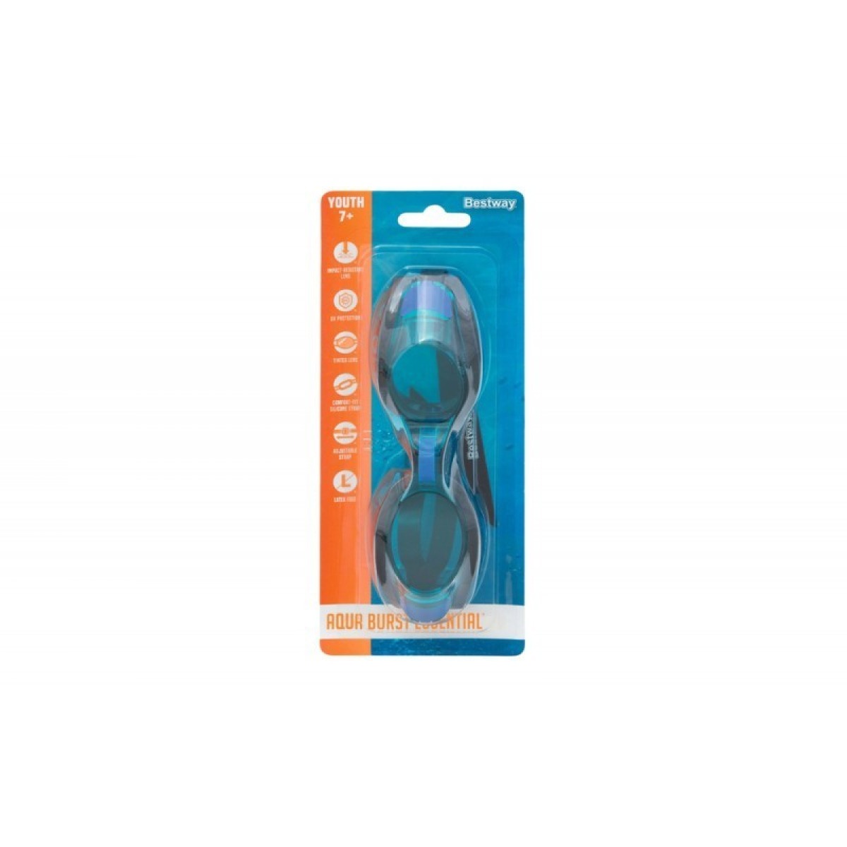 Peldbrilles 7+, zilas, Bestway