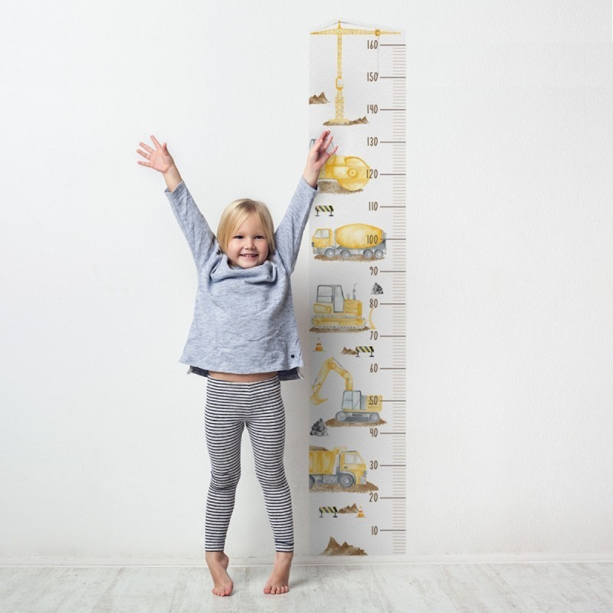 Augstuma mērīšanas sienas uzlīme “Būvlaukums”, 10–160 cm