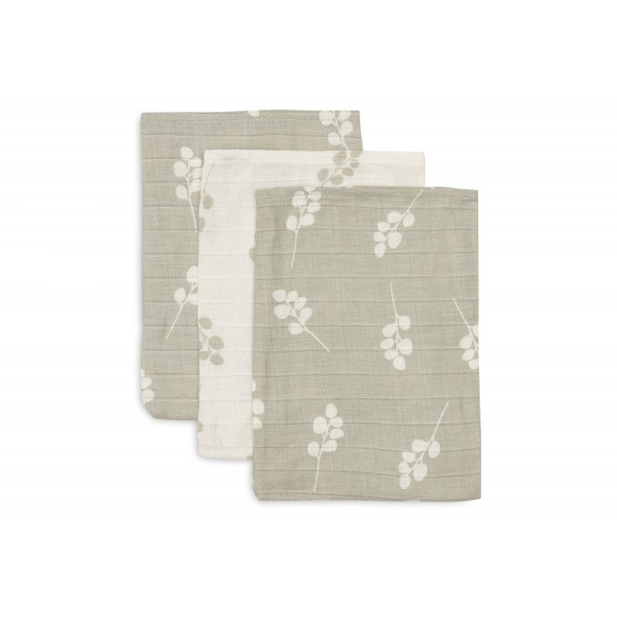Mazulislapid musliin 15x21 cm - 3 tk - Twig Olive Green