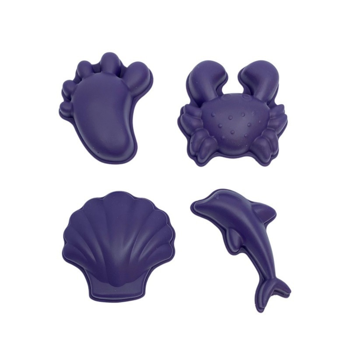 Scrunch smilšu formiņas, 4 gab., tumši violetas