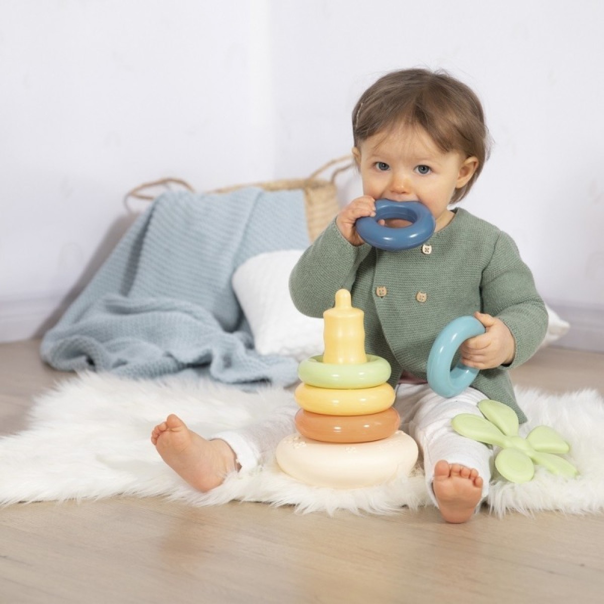 SMOBY Little Green bioplastmasas piramīda krāmēšanai