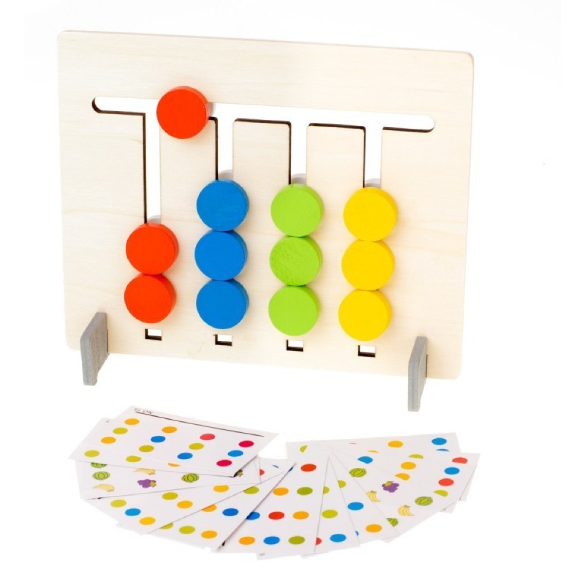 Montessori spēle: saskaņo krāsas un augļus