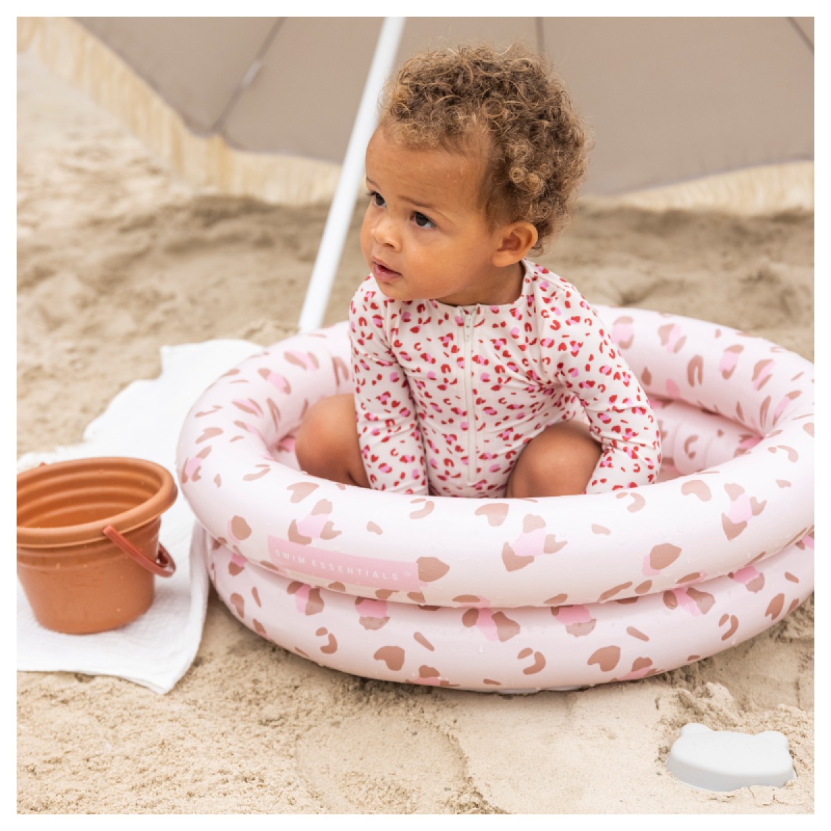 Bērnubassein Leopard old pink Ø 60 cm