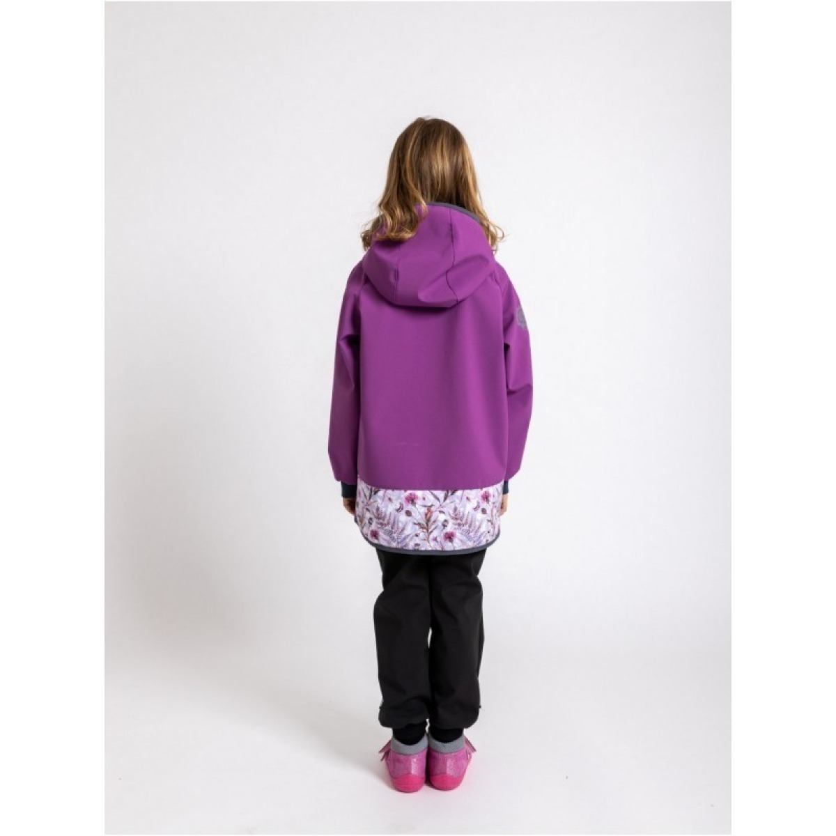 Bērnu softshell jope ilma voodrita 122/128, lilla/meadow