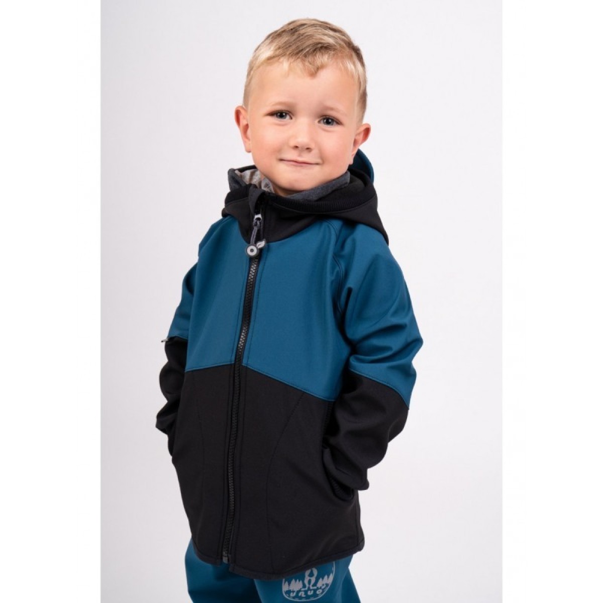 Bērnu softshell jope ilma voodrita 110/116, cobalt/must
