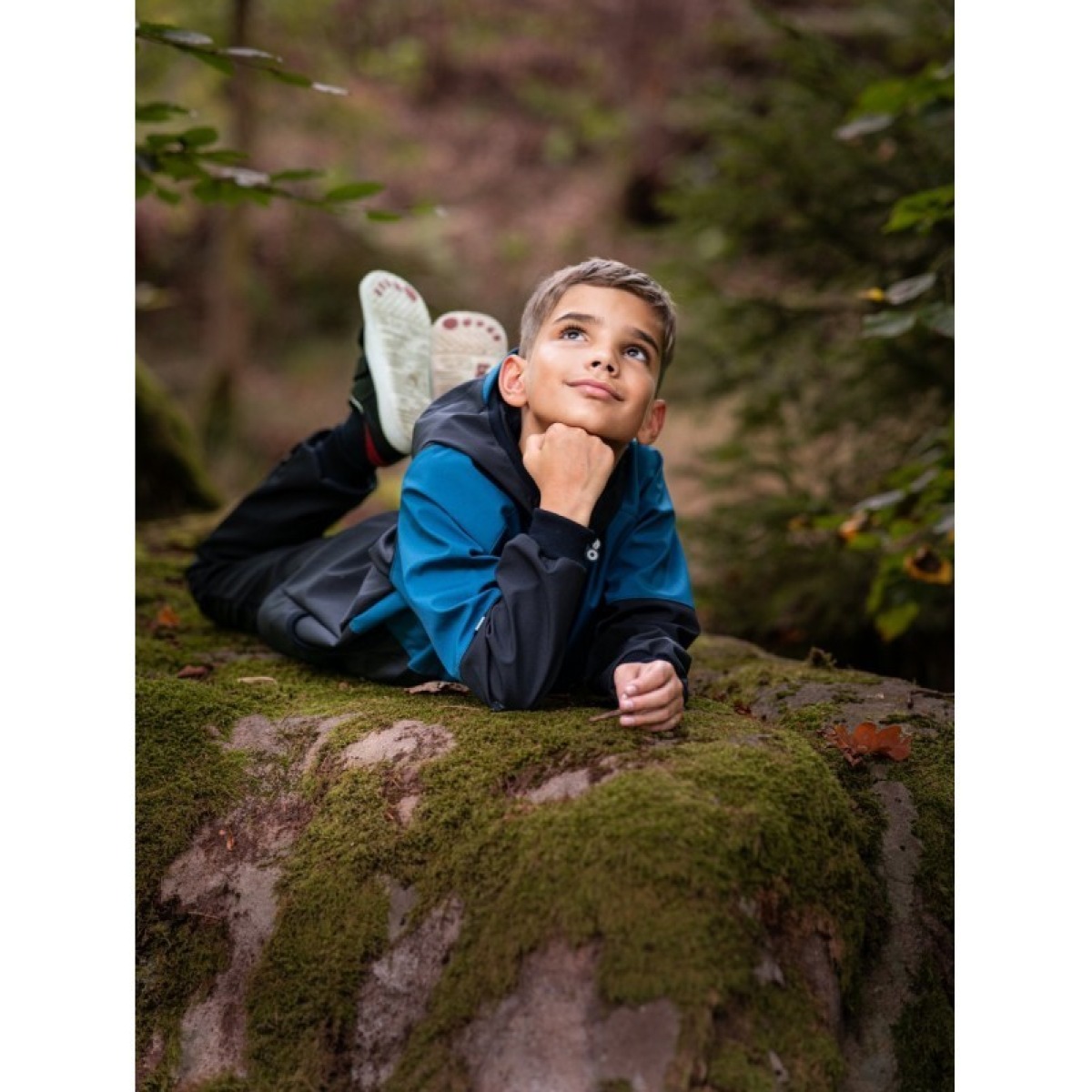 Bērnu softshell jope ilma voodrita 110/116, cobalt/must