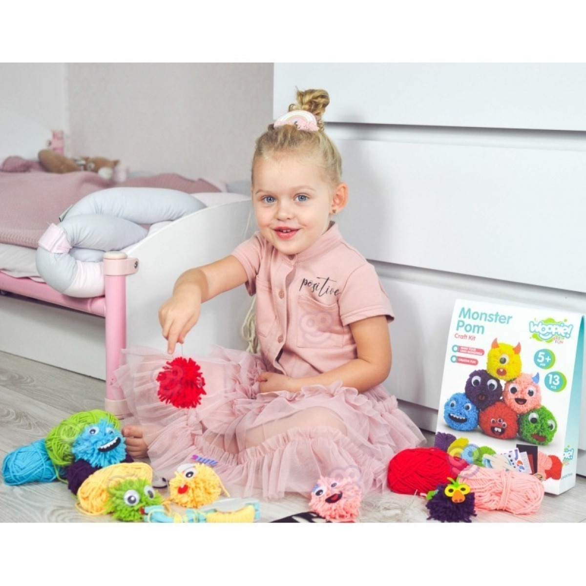 Woopie ART & FUN briesmoņu veidošanas komplekts ar dziju un filcu