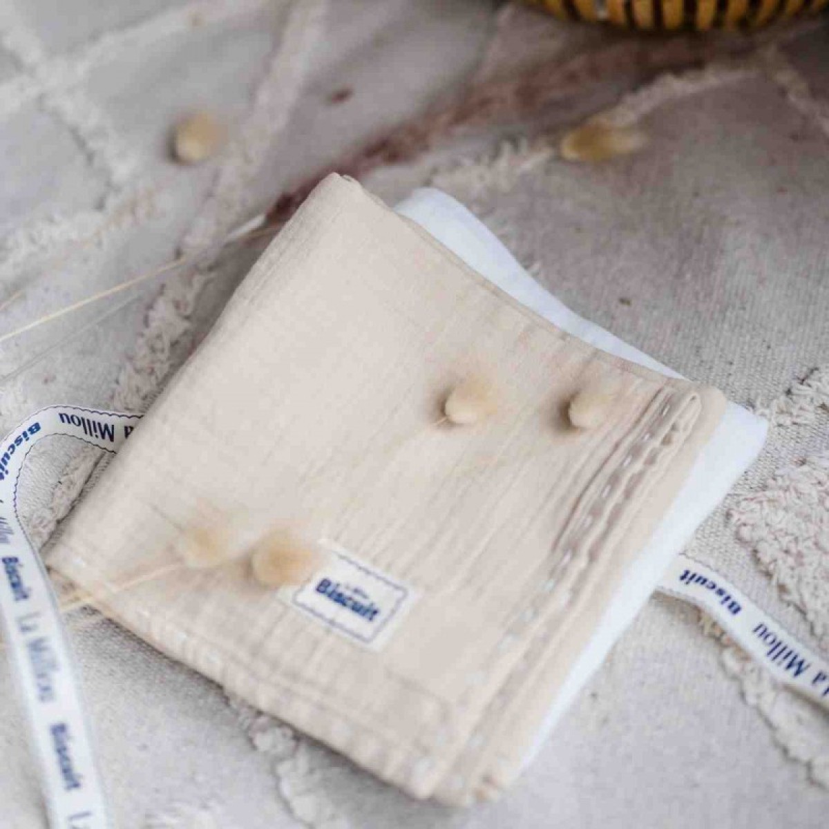 Biscuit collection, 2 pakk 50x50 cm puuvillaseid lappe, sand