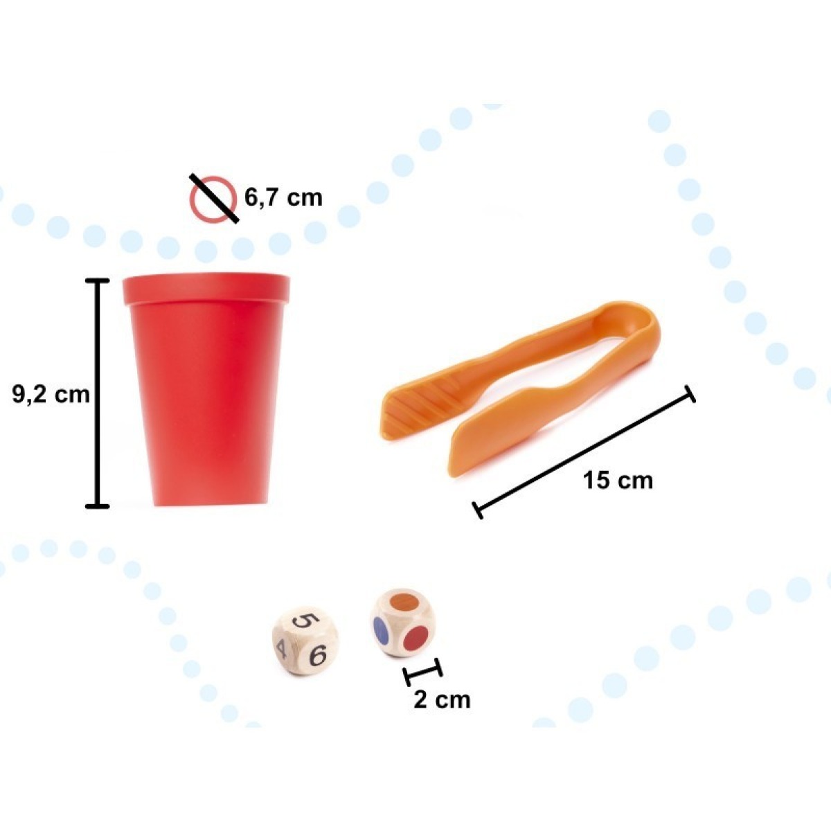 Montessori mäng värilised kivikesed