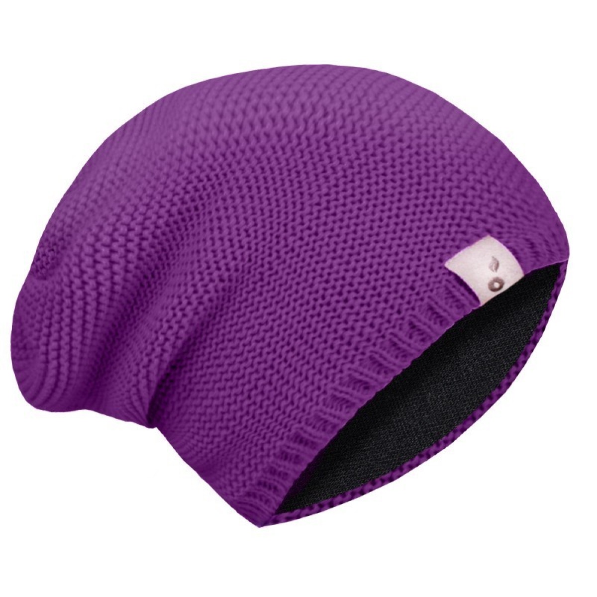 Bērnu silta adīta cepure, violeta