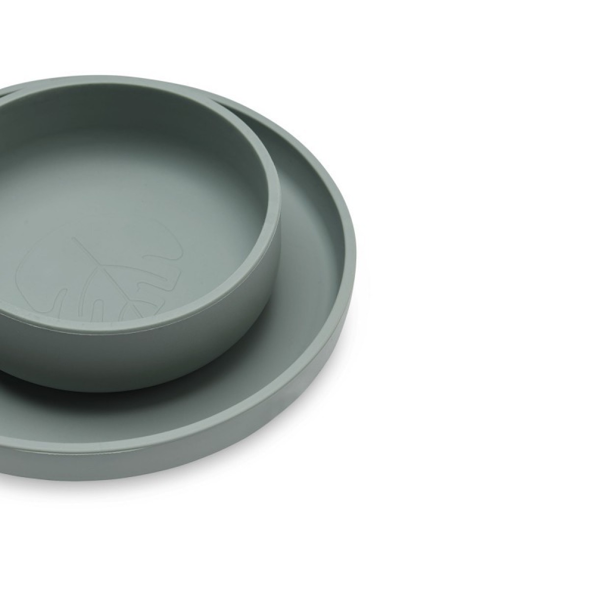 Silikoonist sööginõude komplekt, ash green