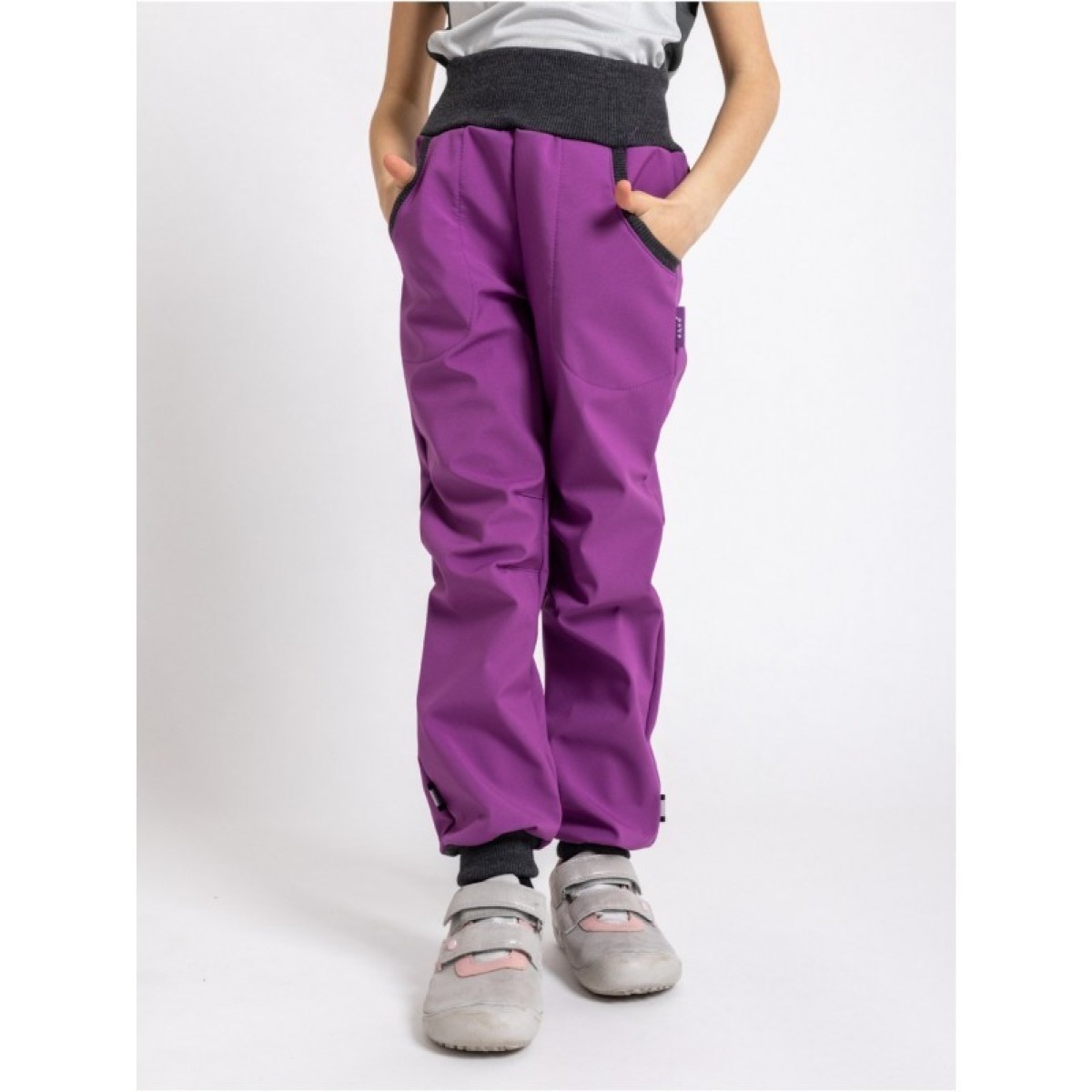 Bērnu softshell bikses ar flīsa oderi Street, violetas