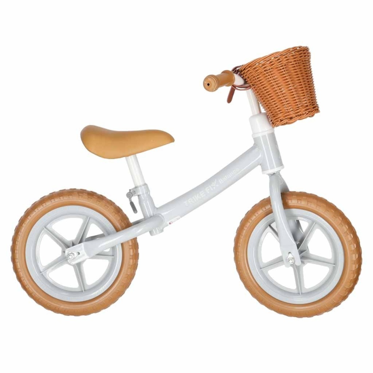 Trike Fix līdzsvara velosipēds ar grozu, brūns – 2–4 gadi